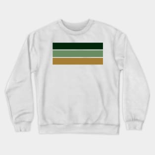 Three Classic Stripes - Forest greens and brown Crewneck Sweatshirt